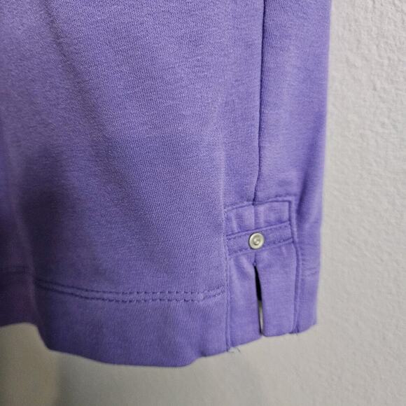 Links Womens 2pc Capri Set Purple Pull On Stretch Pockets Soft Knit Sz S - Picture 9 of 14